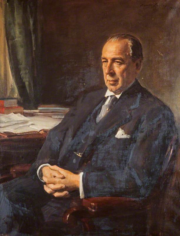 Order Oil Painting Replica Sir John Anderson (1882–1958), Viscount Waverley, Administrator and Politician, 1943 by Oswald Hornby Joseph Birley (1880-1952) | ArtsDot.com