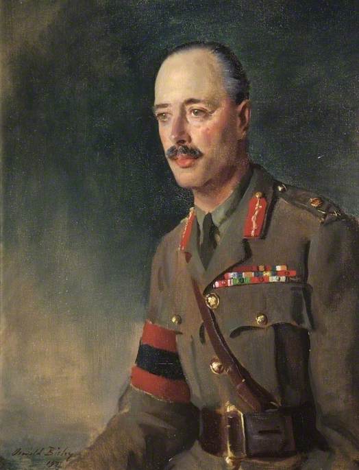 Order Oil Painting Replica Lieutenant General Sir Hastings Anderson (1872–1930), Commandant, Staff College (1919–1922), 1931 by Oswald Hornby Joseph Birley (1880-1952) | ArtsDot.com