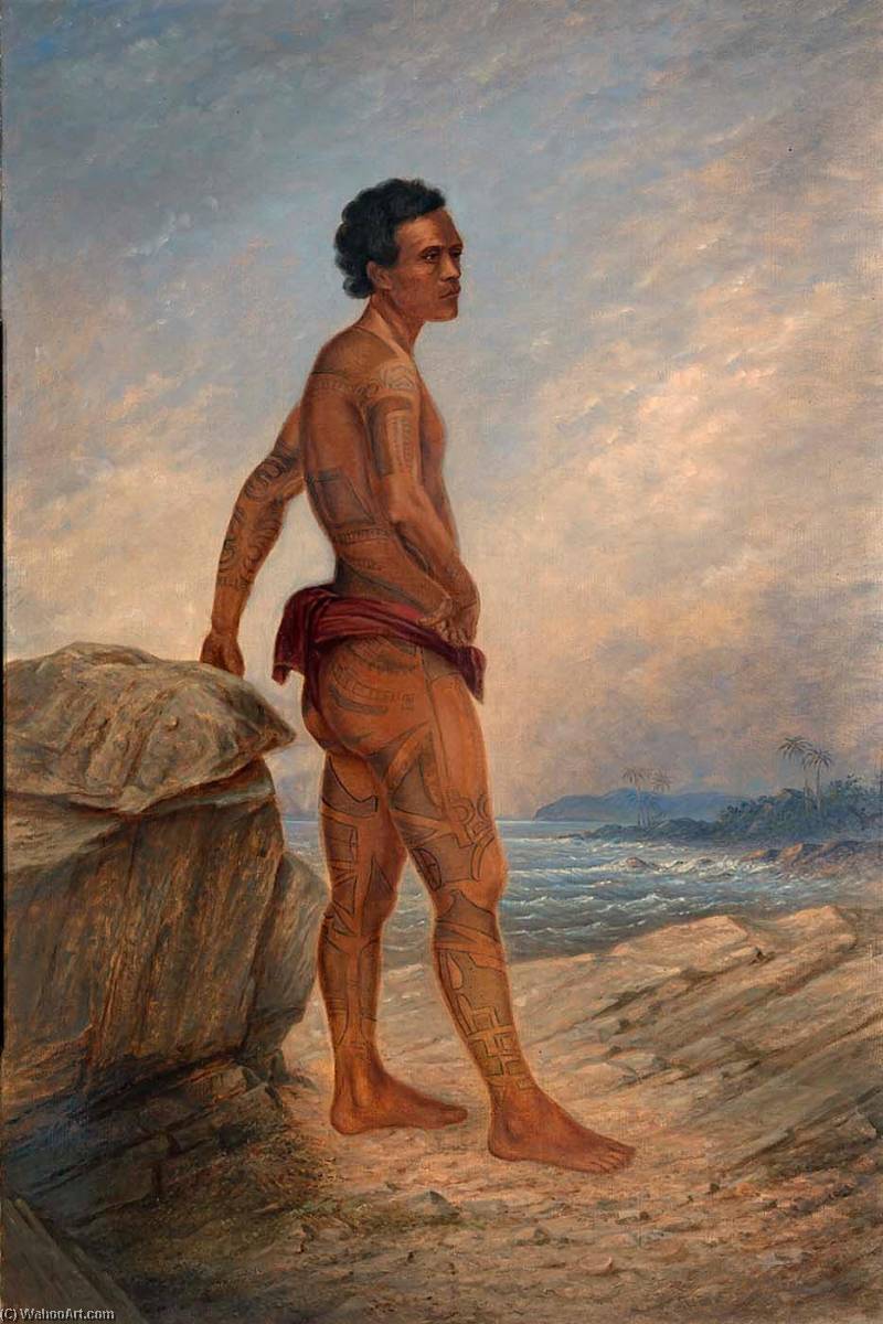 Order Artwork Replica Melanesian Man, 1899 by Antonion Zeno Shindler (1823-1899) | ArtsDot.com