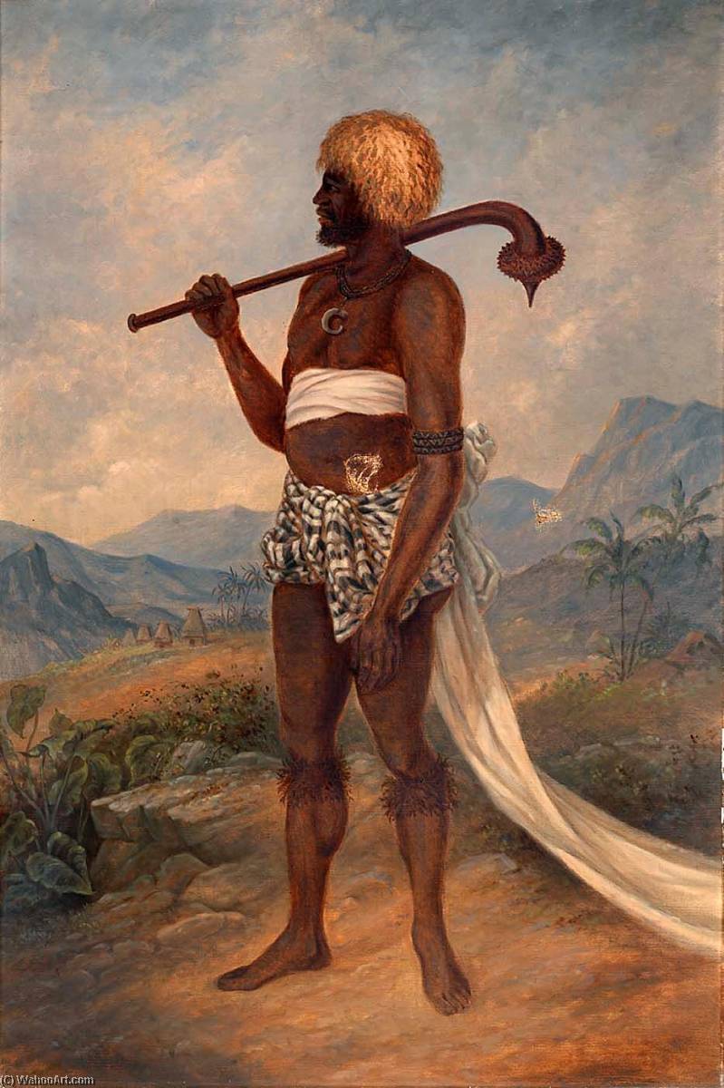 Buy Museum Art Reproductions Fijian Man, 1893 by Antonion Zeno Shindler (1823-1899) | ArtsDot.com