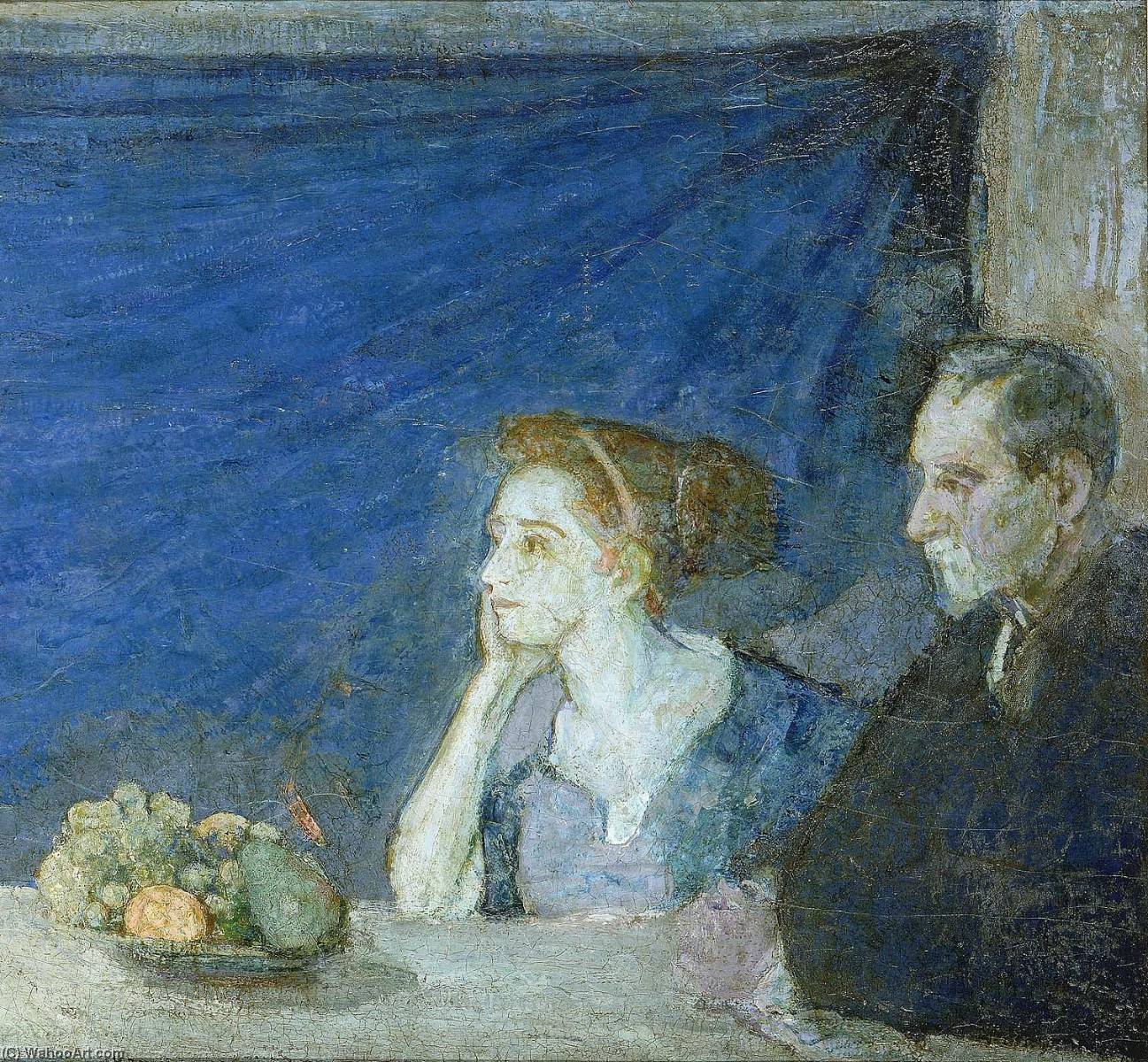 Buy Museum Art Reproductions Portrait of Mr. and Mrs. Atherton Curtis with Still Life by Henry Ossawa Tanner (1859-1937, United States) | ArtsDot.com