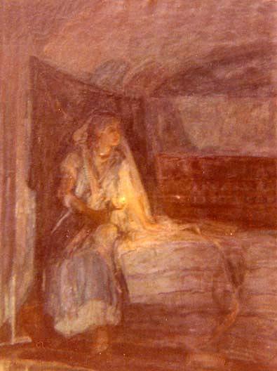 Order Oil Painting Replica Rebecca (Another Subject, Unfinished, on Reverse), (painting) by Henry Ossawa Tanner (1859-1937, United States) | ArtsDot.com