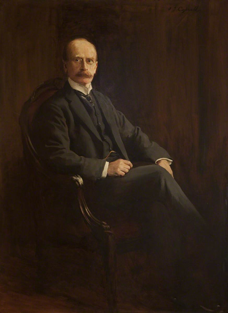 Order Oil Painting Replica Samuel Crossley, JP, Mayor of Blackburn (1911) by Frank Thomas Copnall (1870-1949) | ArtsDot.com