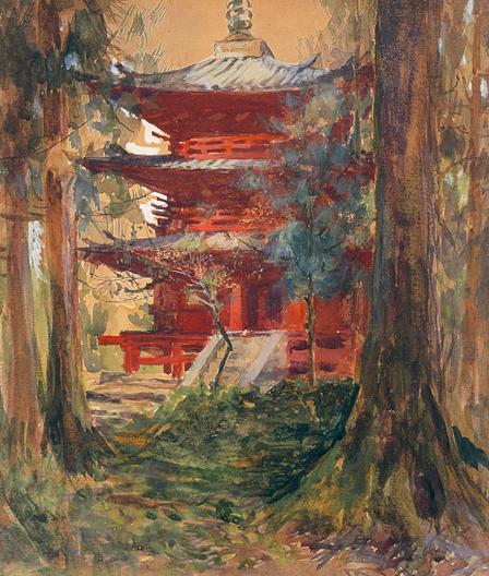 Buy Museum Art Reproductions Pagoda, (painting), 1903 by Anna Huntington Stanley (1864-1907, United States) | ArtsDot.com