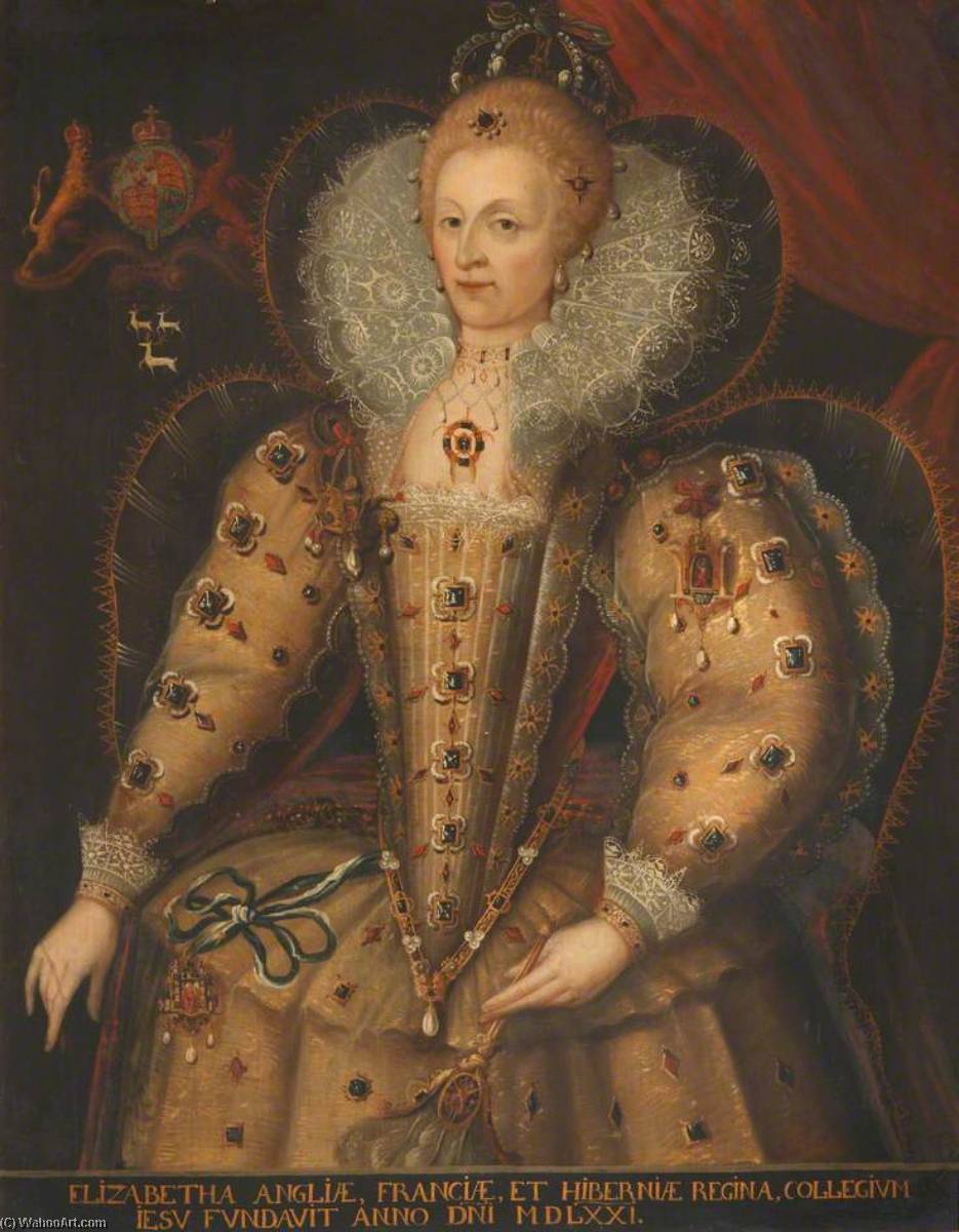 Order Oil Painting Replica Elizabeth I (1533–1603), 1670 by Wilhelm Sonmans (1650-1708) | ArtsDot.com