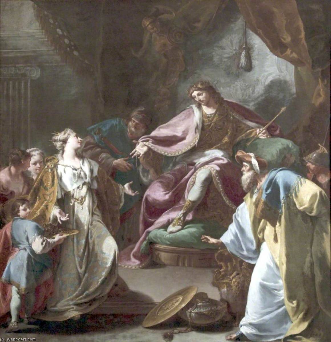 Order Artwork Replica Solomon and the Queen of Sheba by Giovanni Battista Pittoni The Younger (1687-1767) | ArtsDot.com