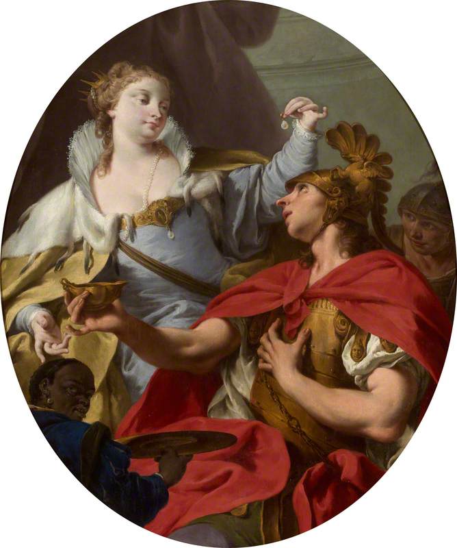Buy Museum Art Reproductions Cleopatra and the Pearl by Giovanni Battista Pittoni The Younger (1687-1767) | ArtsDot.com