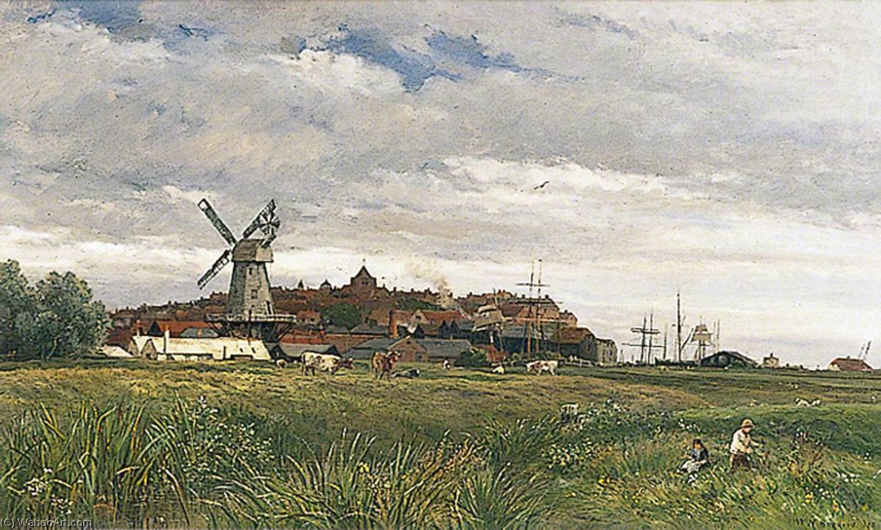 Order Oil Painting Replica Rye, East Sussex, 1886 by William Henry Borrow (1840-1905) | ArtsDot.com