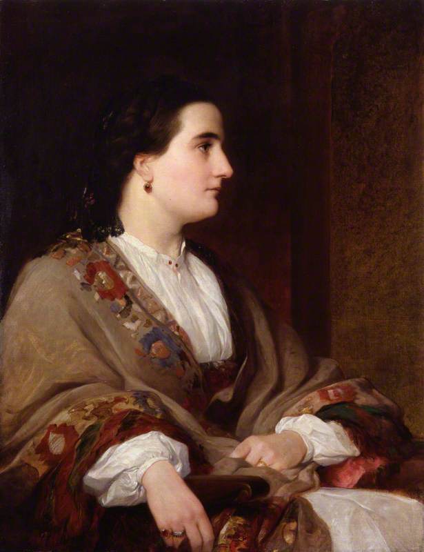 Order Oil Painting Replica Lucie, Lady Duff Gordon, 1851 by Henry Wyndham Phillips (1820-1868) | ArtsDot.com