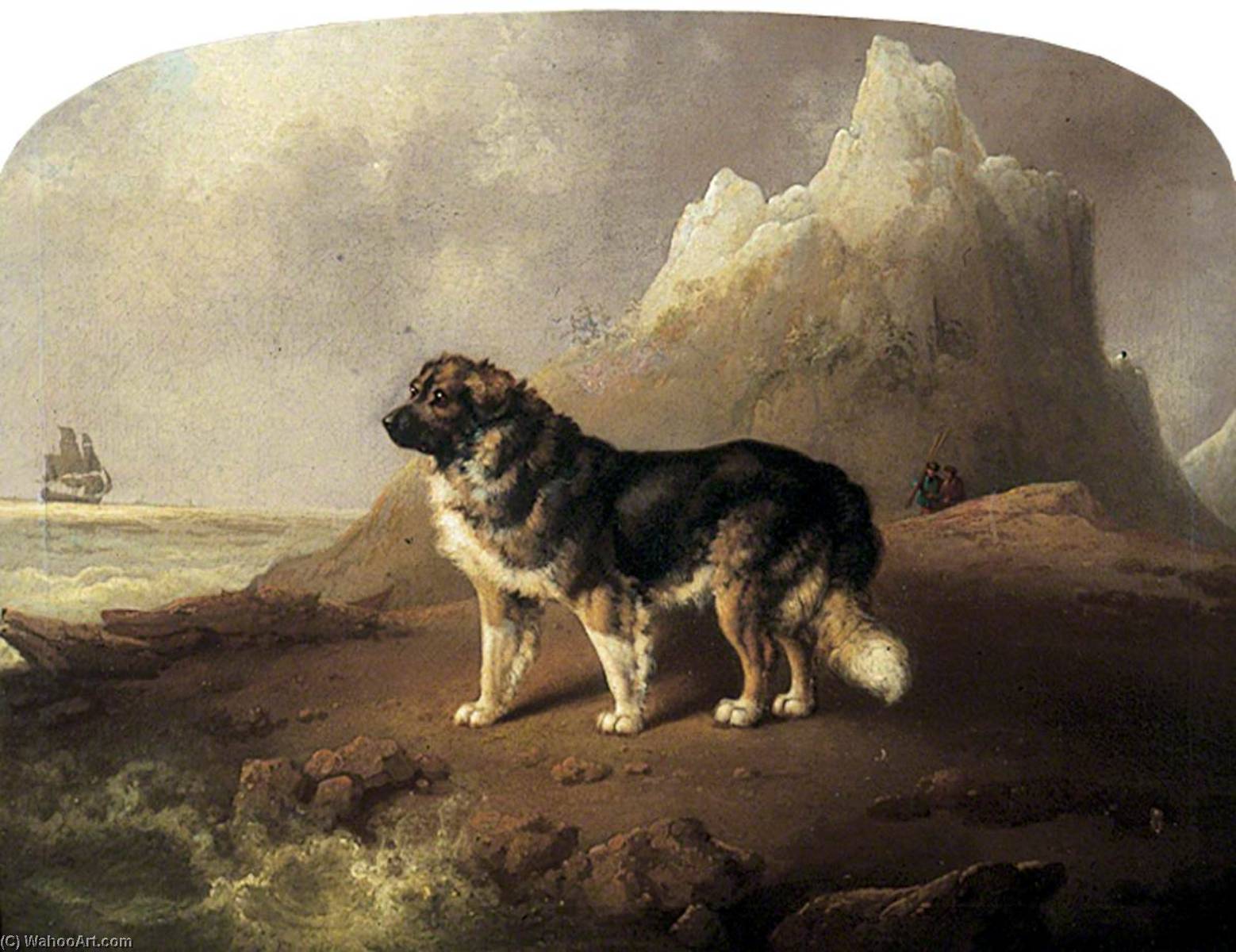 Order Art Reproductions Newfoundland Dog, 1812 by Charles Henry Schwanfelder (1774-1837) | ArtsDot.com