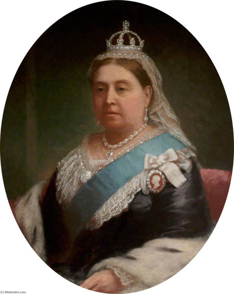 Order Oil Painting Replica Queen Victoria (1819–1901), 1885 by Richard Hooke (1820-1908) | ArtsDot.com