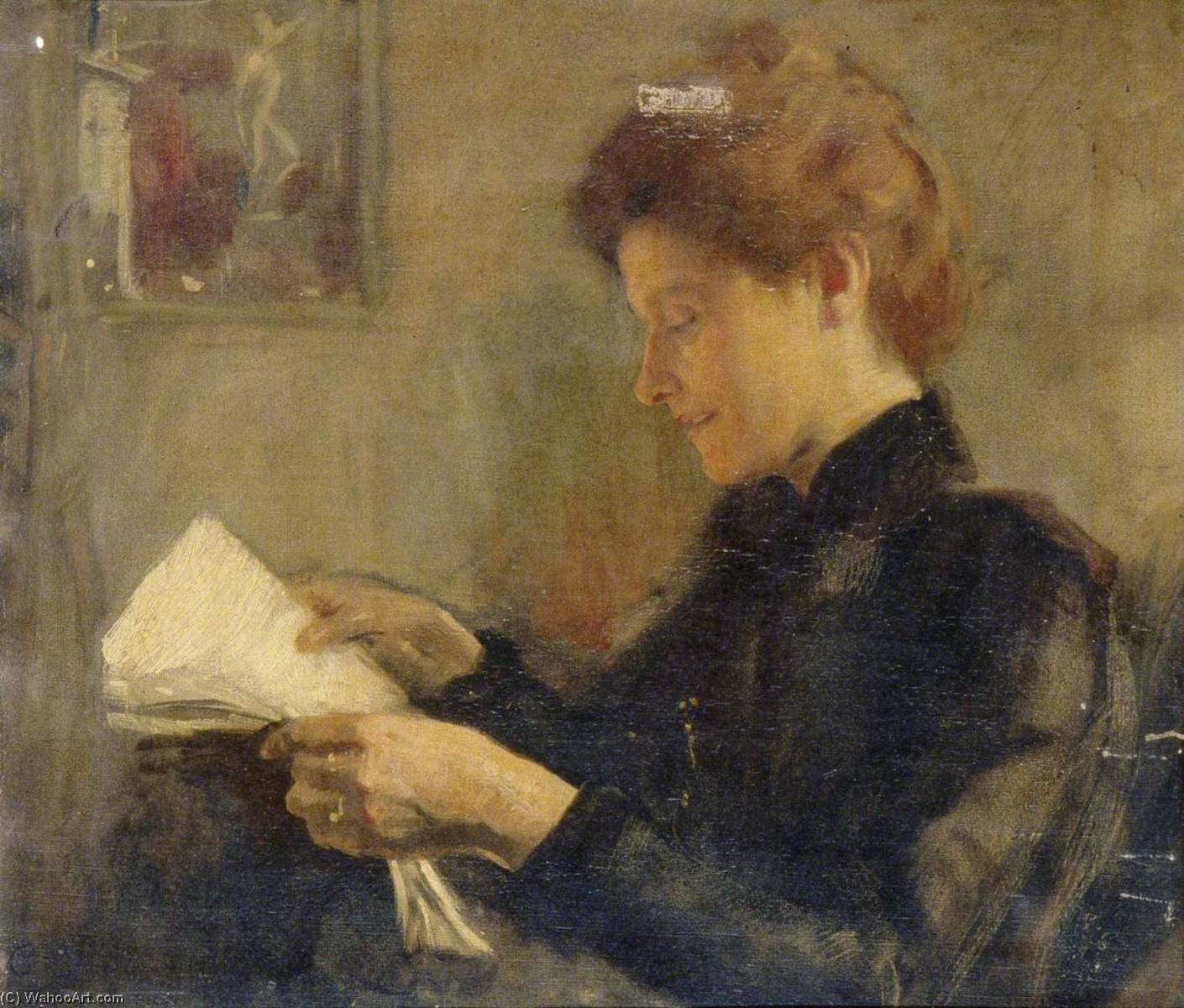 Buy Museum Art Reproductions My Wife Reading, 1888 by Charles Gogin (1844-1931) | ArtsDot.com