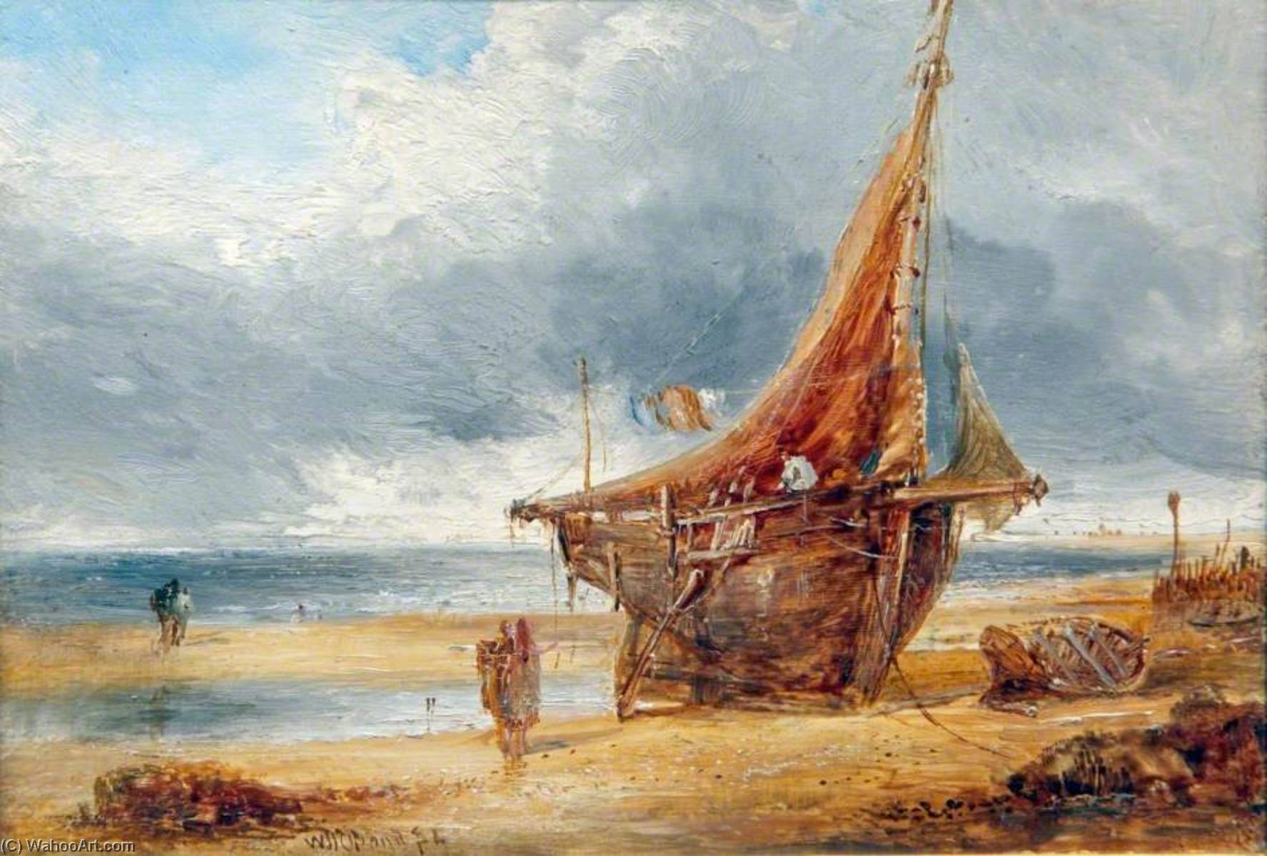 Buy Museum Art Reproductions Hoylake Fishing Boat, 1884 by William Joseph Julius Caesar Bond (1833-1928) | ArtsDot.com