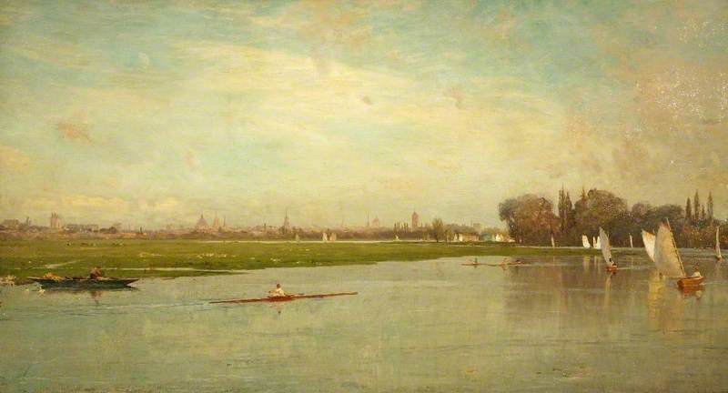 Order Oil Painting Replica Oxford, Port Meadow from Medley Fields, 1880 by James Aumonier (1832-1911) | ArtsDot.com