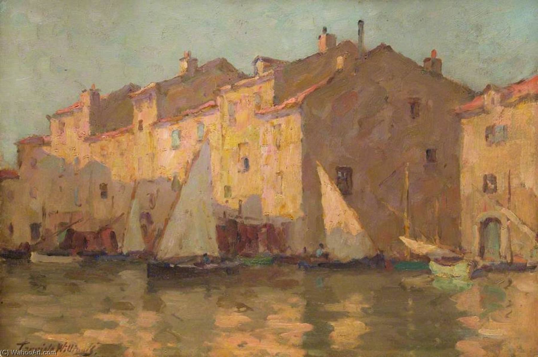 Order Art Reproductions A Canal, Martigues, Provence, France by Terrick John Williams (1860-1936) | ArtsDot.com