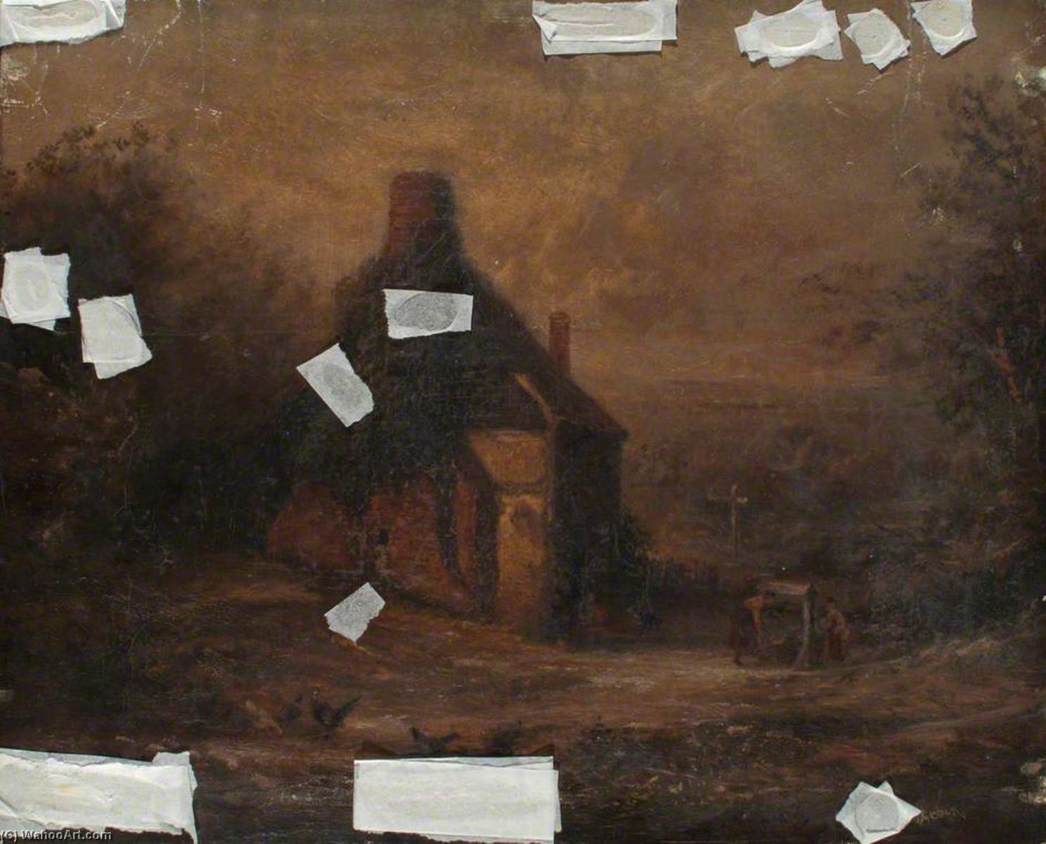 顺序 畫複製 萨里克罗伊登最后的画井 与雪莉·希尔斯的距离 通过 Walter William Acock (1847-1933) | ArtsDot.com