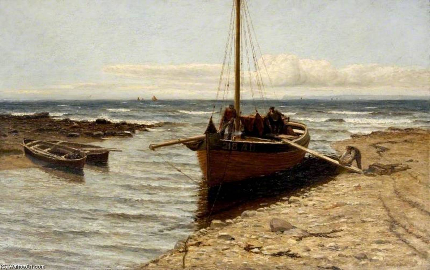 Order Oil Painting Replica Home from the Herring Fishing, 1876 by Robert Weir Allan (1851-1942) | ArtsDot.com