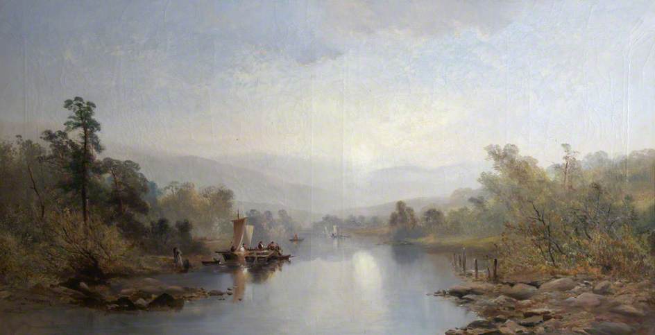 Order Oil Painting Replica River Scene by William Widgery (1822-1893) | ArtsDot.com