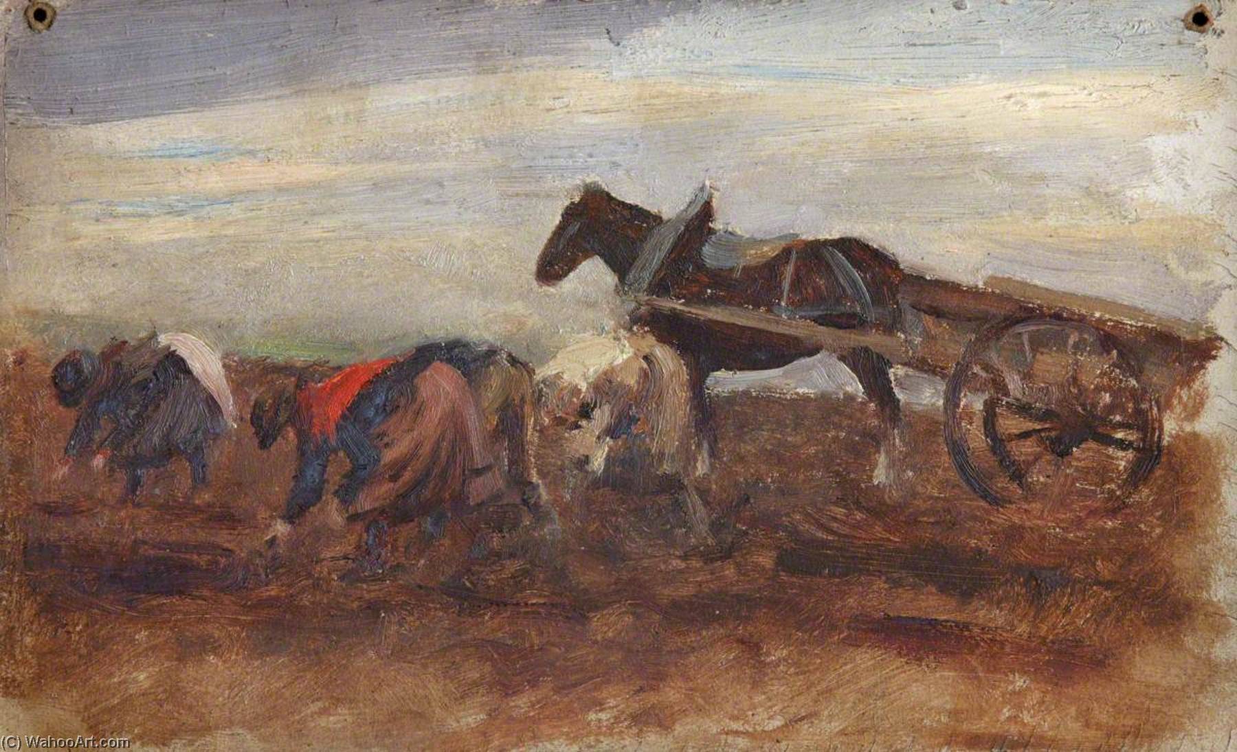 Order Oil Painting Replica Field Workers with Horse and Cart by William Darling Mckay (1844-1924) | ArtsDot.com