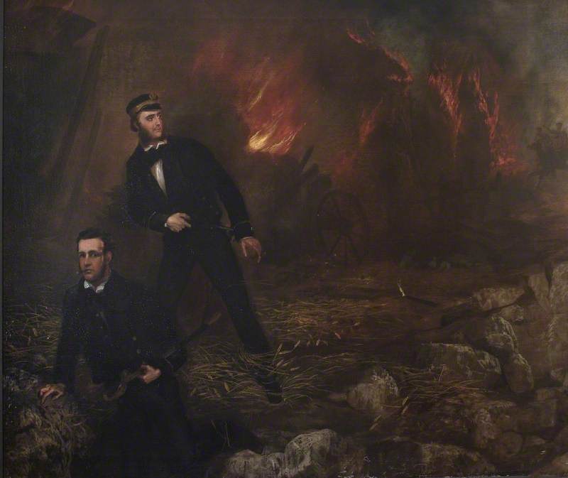 Order Oil Painting Replica Hugh Talbot Burgoyne (1833–1870), and Cecil William Buckley (1830–1872), 1855 by Louis William Desanges | ArtsDot.com