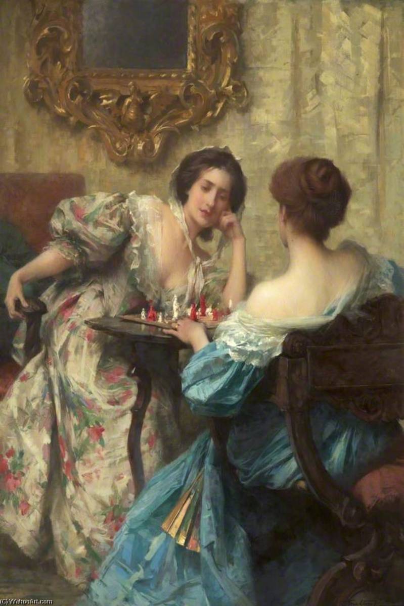 Order Art Reproductions The Chess Players, 1903 by Samuel Melton Fisher (1860-1939) | ArtsDot.com