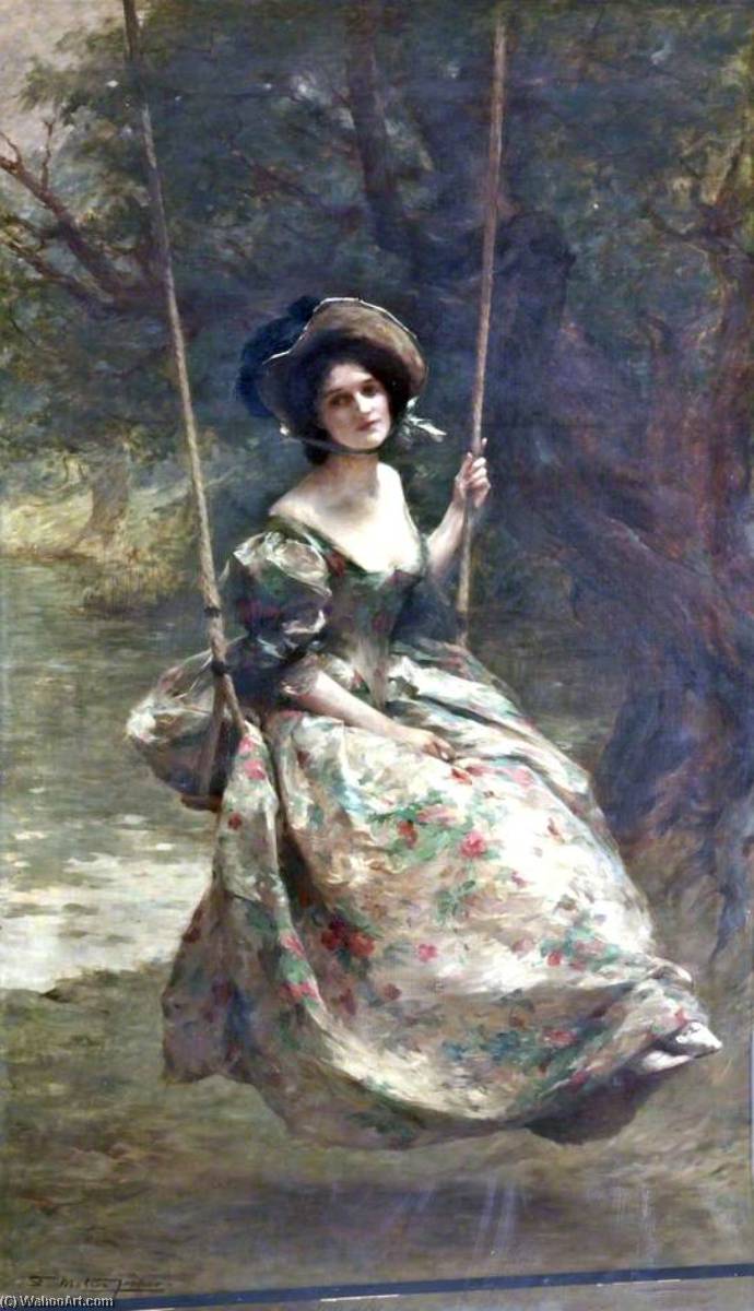 Order Paintings Reproductions The Swing, 1908 by Samuel Melton Fisher (1860-1939) | ArtsDot.com