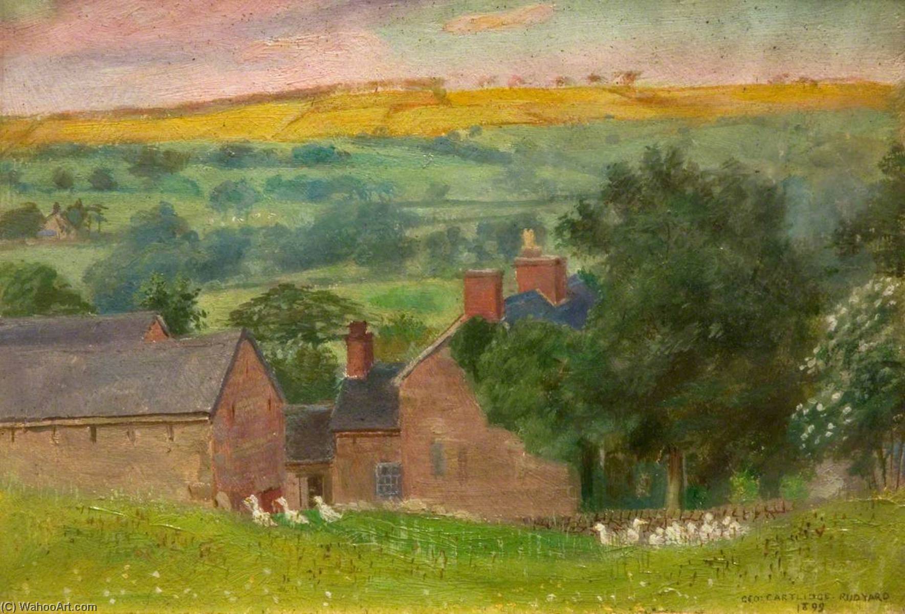 Buy Museum Art Reproductions Geeson Hill, Rudyard, 1899 by George Cartlidge (Inspired By) (1868-1961) | ArtsDot.com