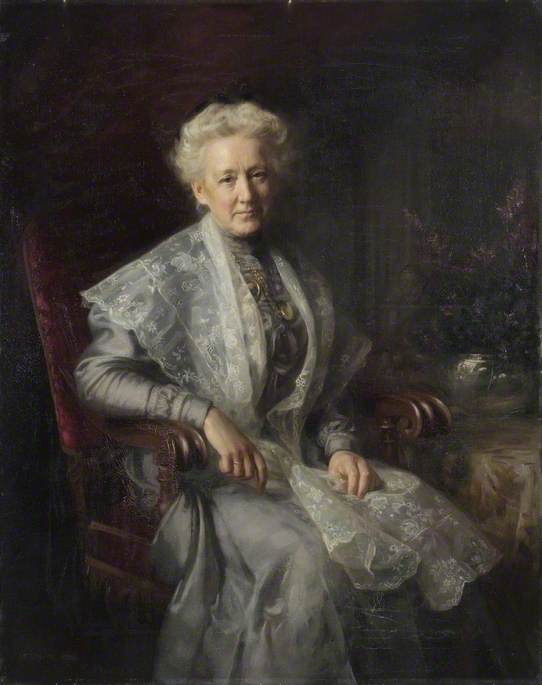 Order Oil Painting Replica Mrs Wiseman (1834–1912), 1908 by Arthur Trevethin Nowell (1862-1940) | ArtsDot.com