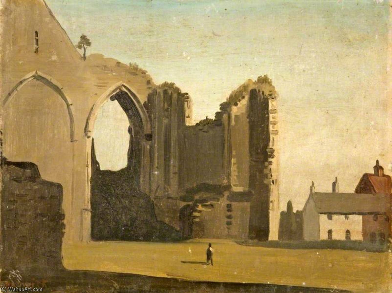 Order Oil Painting Replica Ruins of Winchelsea Church, East Sussex by Philip Hugh Padwick (Inspired By) (1876-1958) | ArtsDot.com