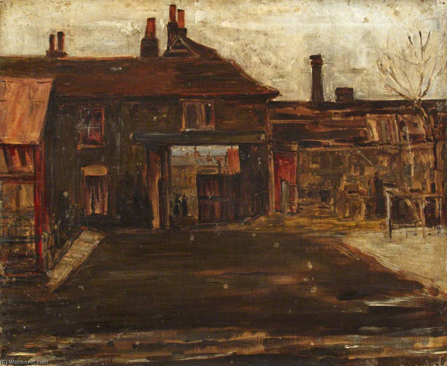 Buy Museum Art Reproductions An Uxbridge Yard, 1921 by Maud Ireland Button (Inspired By) (1877-1965) | ArtsDot.com