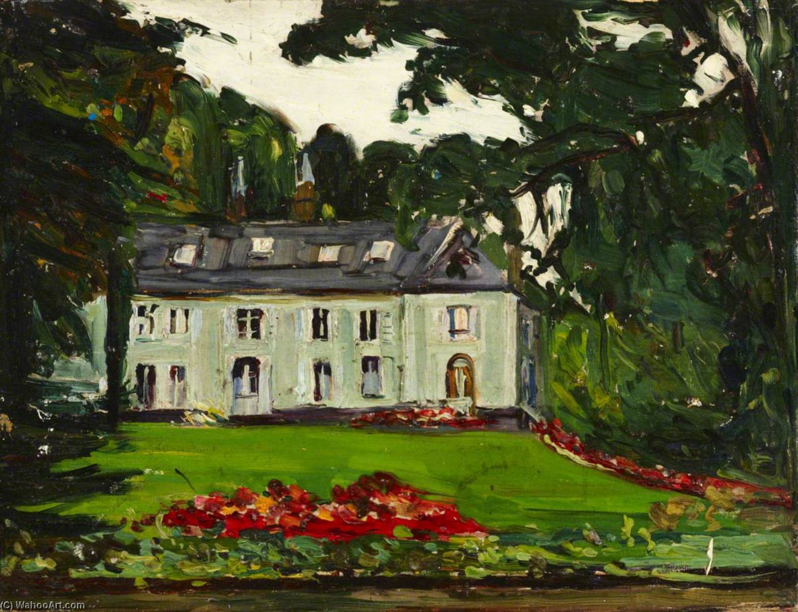 Order Oil Painting Replica Country House, 1921 by Maud Ireland Button (Inspired By) (1877-1965) | ArtsDot.com