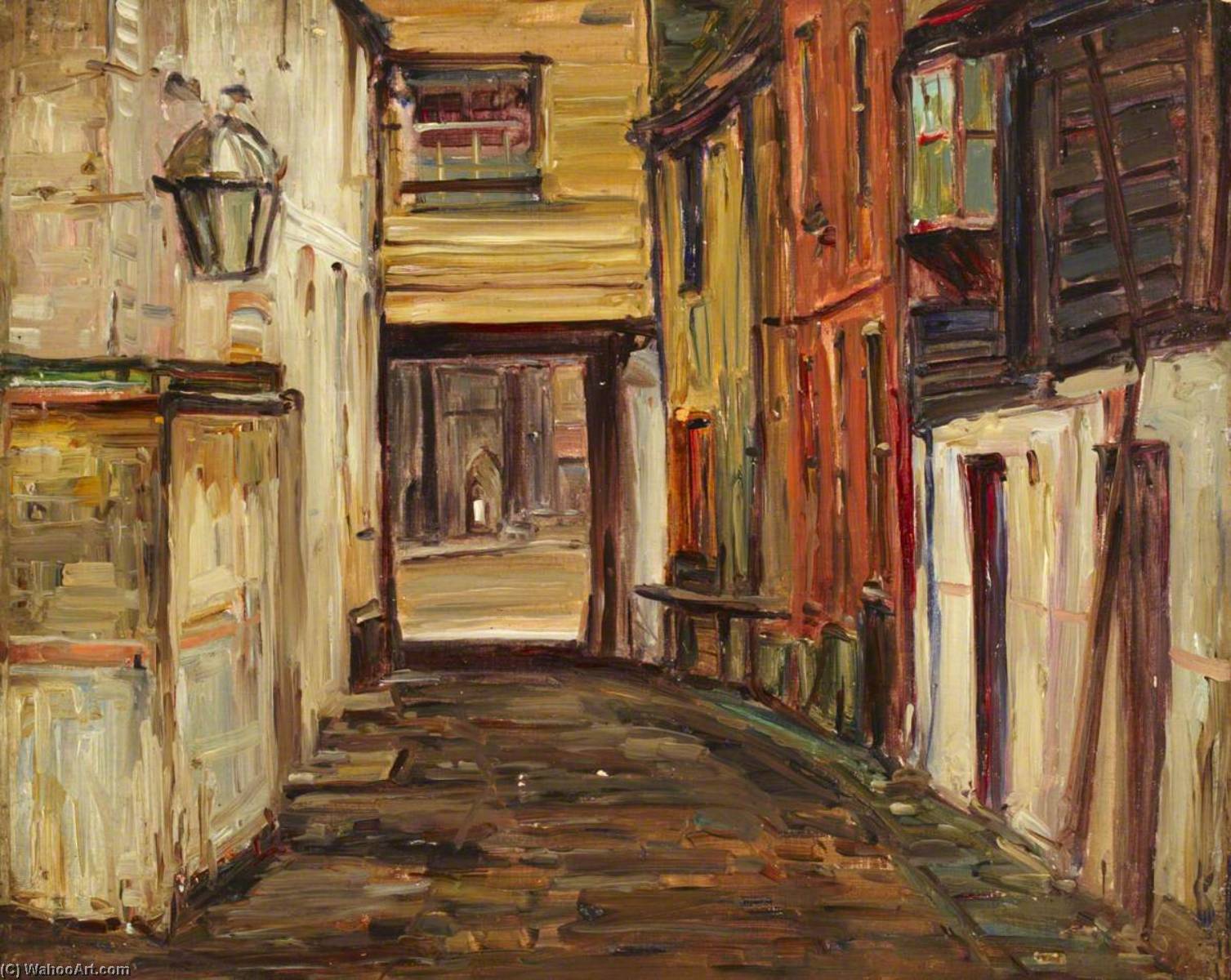 顺序 手工油畫 A Yard 。, 1921 通过 Maud Ireland Button (灵感来自) (1877-1965) | ArtsDot.com