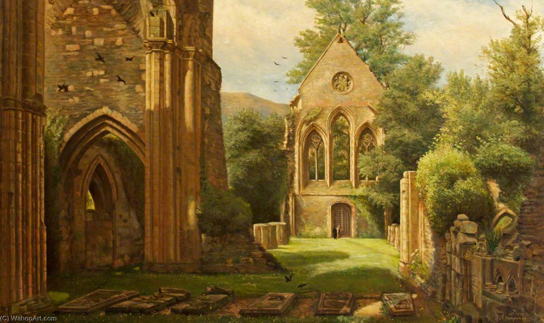 Buy Museum Art Reproductions Llanthony Abbey, 1897 by George Henry Wimpenny (1857-1939) | ArtsDot.com
