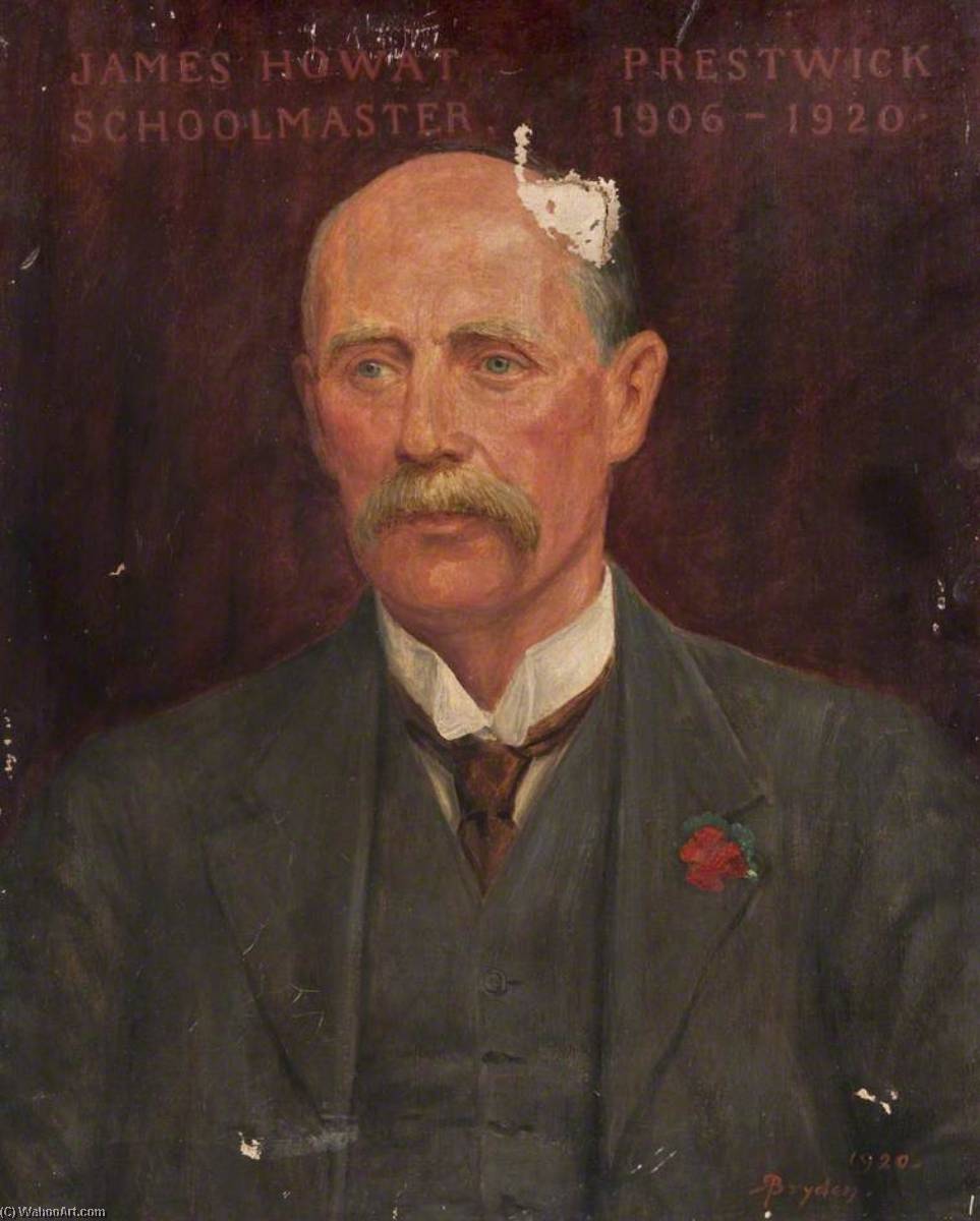 Order Artwork Replica James Howat, Schoolmaster, Prestwick (1906–1920), 1920 by Robert Bryden (1865-1939) | ArtsDot.com