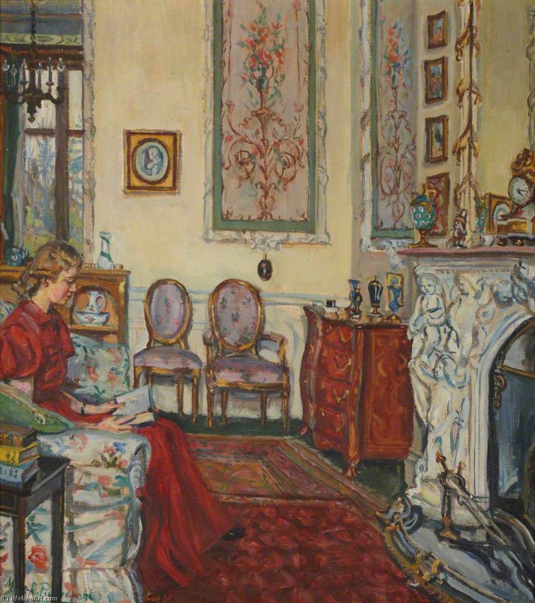 Buy Museum Art Reproductions The White Drawing Room Tapestry Room, Thoresby Hall by Marie Louise Roosevelt Pierrepont (Inspired By) (1889-1984) | ArtsDot.com