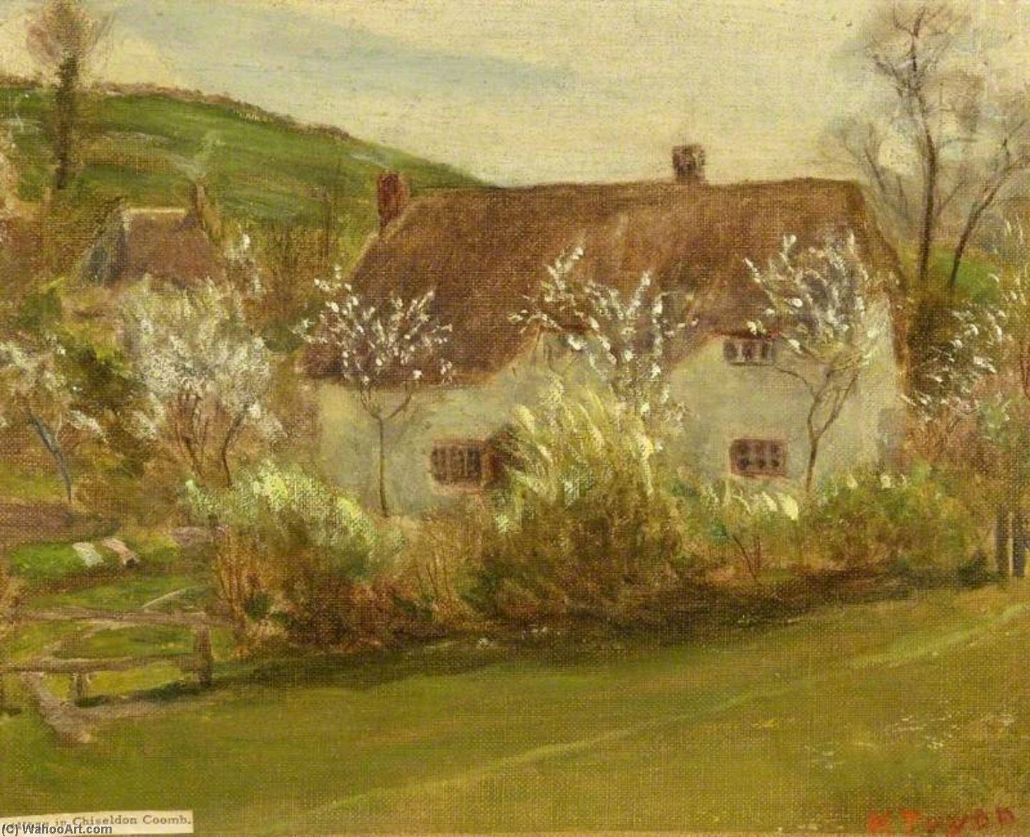 Order Oil Painting Replica A Cottage in Chiseldon Coomb, Wiltshire by Kate Allen Tryon (1865-1952) | ArtsDot.com