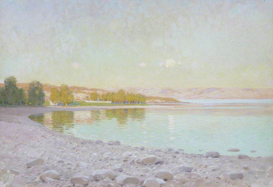 Order Oil Painting Replica Evening, Sea of Galilee by Lindsay Grandison Macarthur (1866-1945) | ArtsDot.com