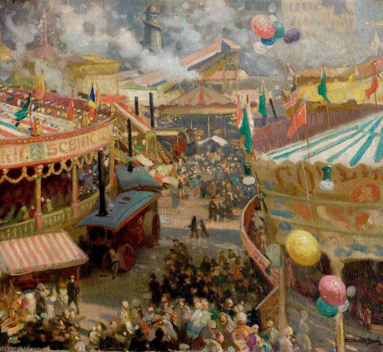 Order Art Reproductions Nottingham Goose Fair, 1910 by Noel Denholm Davis (1876-1950) | ArtsDot.com