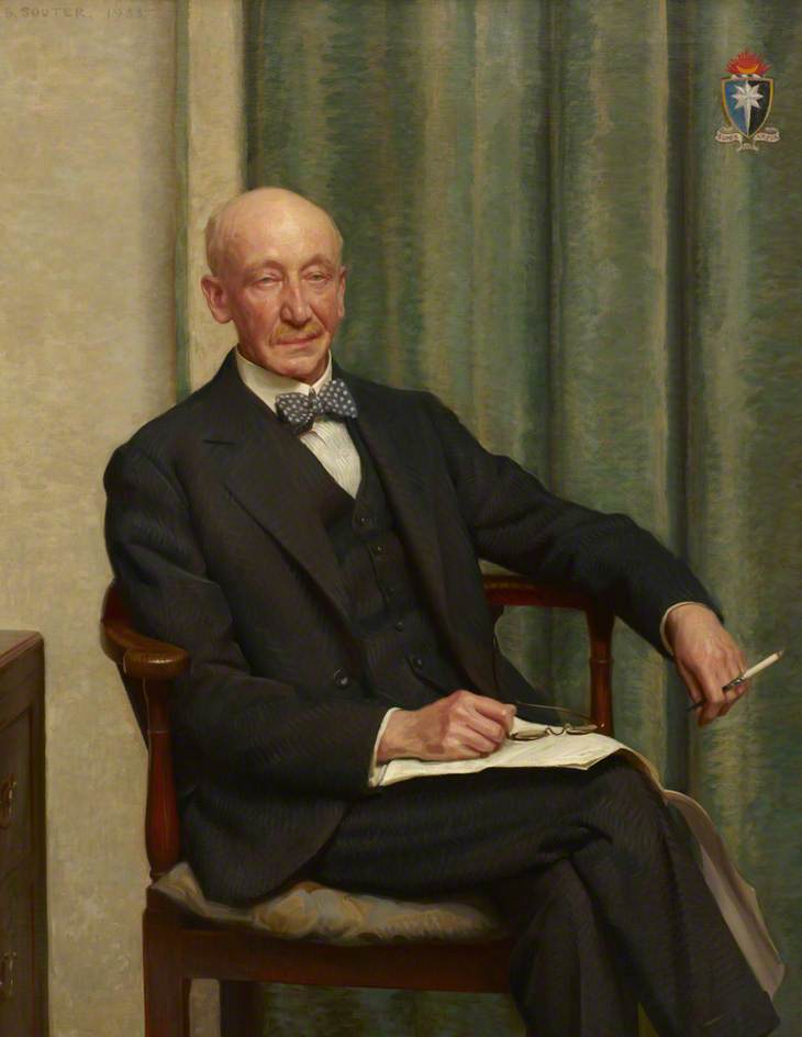 Order Oil Painting Replica Sir John Shields Fairbairn (1865–1944), President of the Royal College of Obstetricians and Gynaecologists (1932–1935), 1933 by John Bulloch Souter (Inspired By) (1890-1972) | ArtsDot.com
