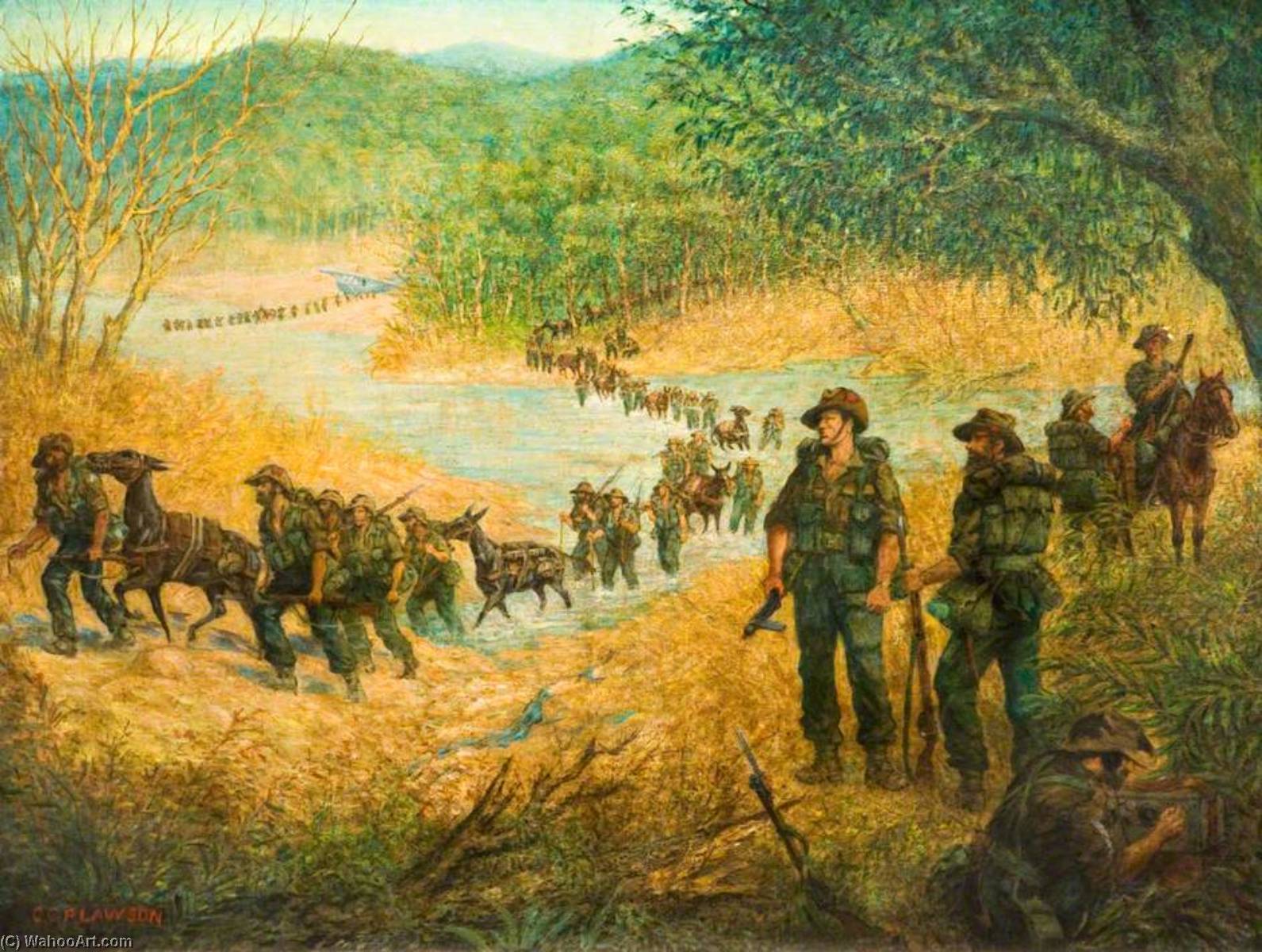 Order Paintings Reproductions 1st South Staffords on the March in Burma, 1944, 1944 by Cecil Constant Philip Lawson (1851-1882, United Kingdom) | ArtsDot.com