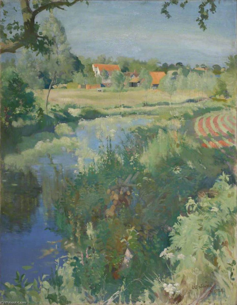 Order Artwork Replica Letheringham Mill, 1934 by William Oliphant Hutchison (Inspired By) (1889-1970) | ArtsDot.com