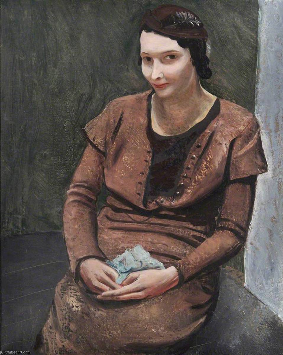 Order Oil Painting Replica Miss Lucie Brown, 1930 by John Arthur Malcolm Aldridge (Inspired By) (1905-1983) | ArtsDot.com