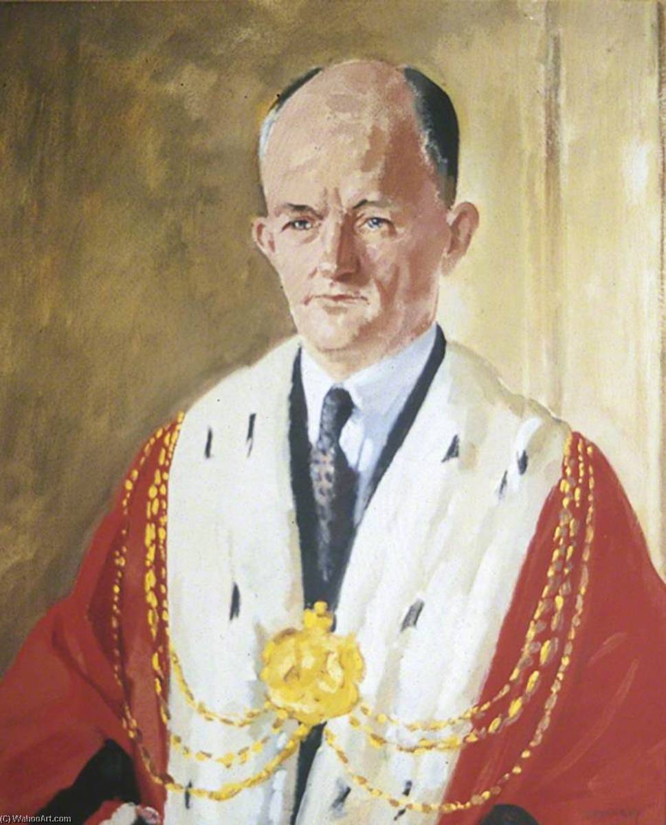 Order Art Reproductions Alderman David Beevers, Lord Mayor (1945–1946), 1946 by Philip Naviasky (Inspired By) (1894-1983) | ArtsDot.com
