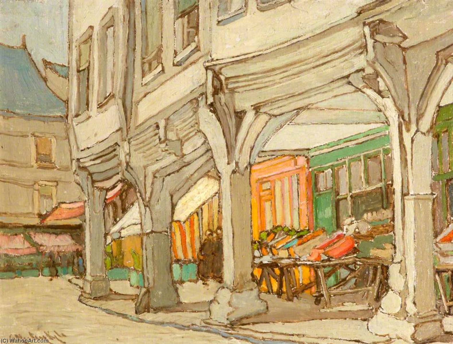 顺序 藝術再現 Street Scene 。 通过 Georgina Moutray Kyle (1865-1950) | ArtsDot.com