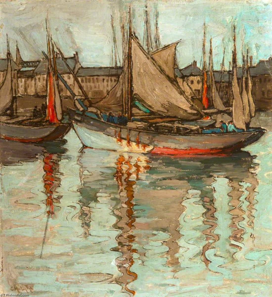 Ordinare Stampe Di Qualità Del Museo Scene del porto, Belgio di Georgina Moutray Kyle (1865-1950) | ArtsDot.com