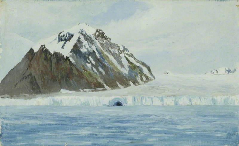Buy Museum Art Reproductions Mount Jacobsen, Dane Glacier, North of Bay St John, West Coast, Spitsbergen, 1921 by Roger Pocock (1865-1941) | ArtsDot.com