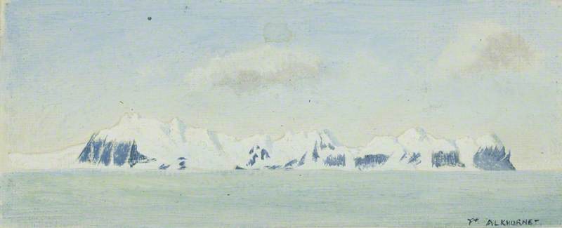 Order Artwork Replica Spitsbergen Entrance to Is Fiord on the Right, North of Ice Fiord, 1921 by Roger Pocock (1865-1941) | ArtsDot.com