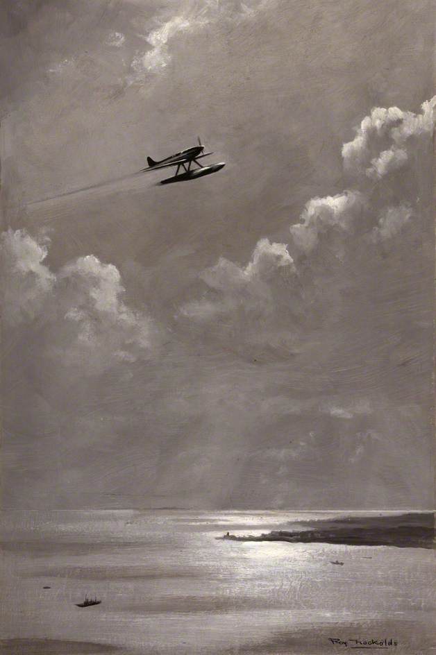 Get Art Reproductions Seascape, Schneider Trophy Aircraft, 1946 by Roy Anthony Nockolds (Inspired By) (1911-1979) | ArtsDot.com
