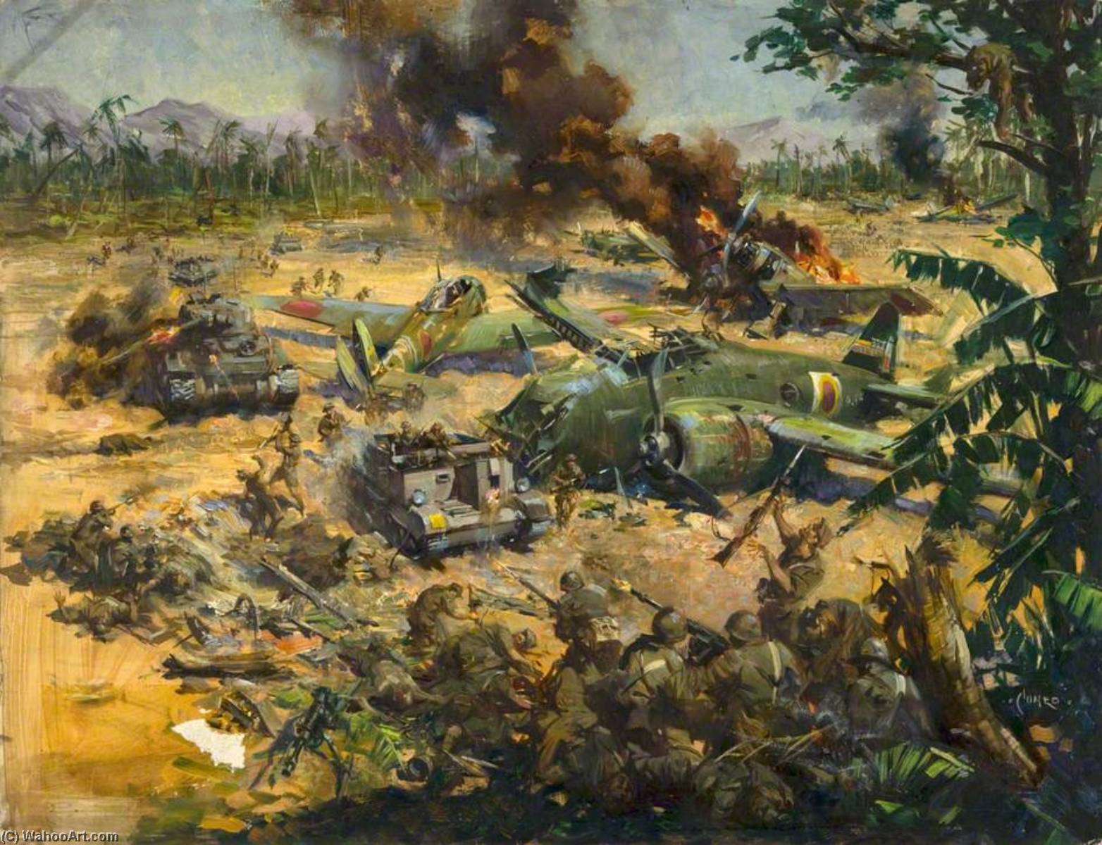 Purchase Oil Painting Replica Invasion Scene in Far East, 1946 by Terence Tenison Cuneo (Inspired By) (1907-1996) | ArtsDot.com