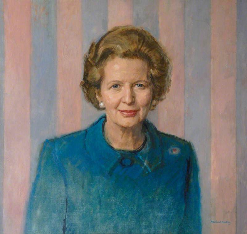 Margaret Hilda Thatcher, née Roberts (b.1925), Baroness Thatcher, LG, OM, PC, FRS, 2004 by Michael Noakes (1933-2018) Michael Noakes | ArtsDot.com